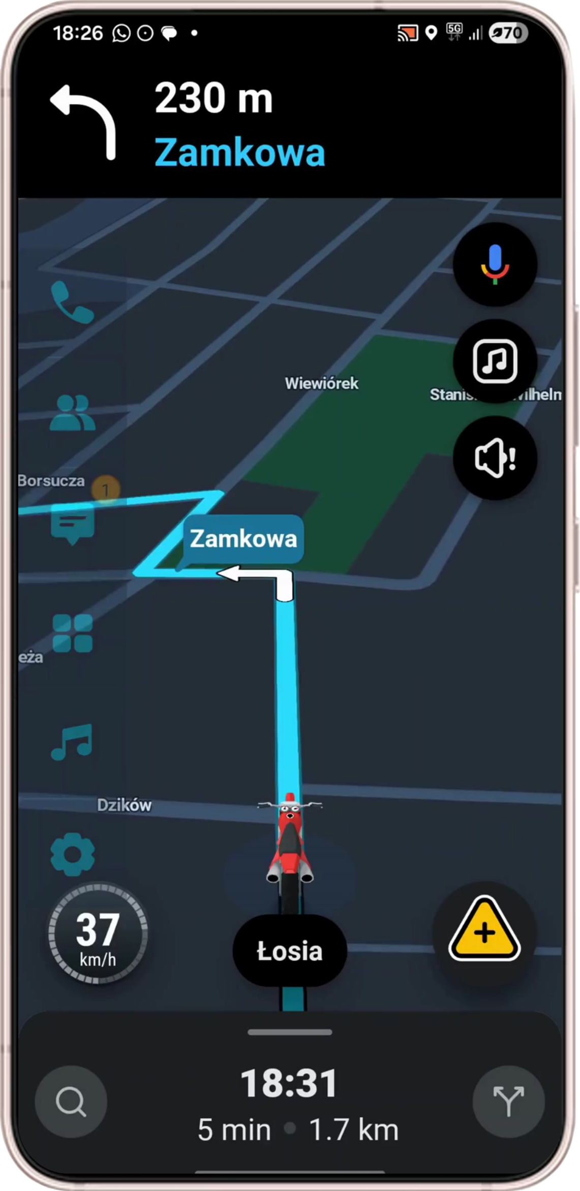 Vindly — ikona wiadomości w Stealth Mode (klatka)